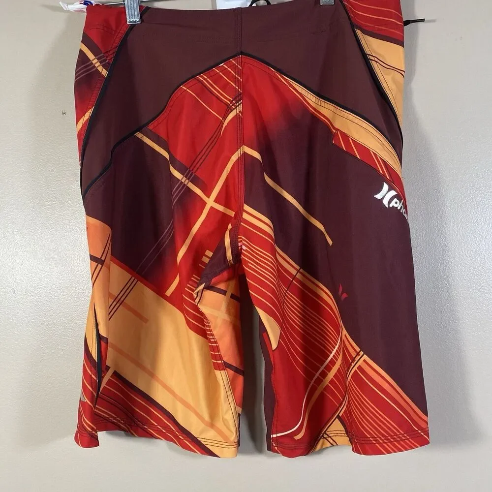 HURLEY Phantom Board Shorts Colorful Stretch Pocket Surf Mens 31 32